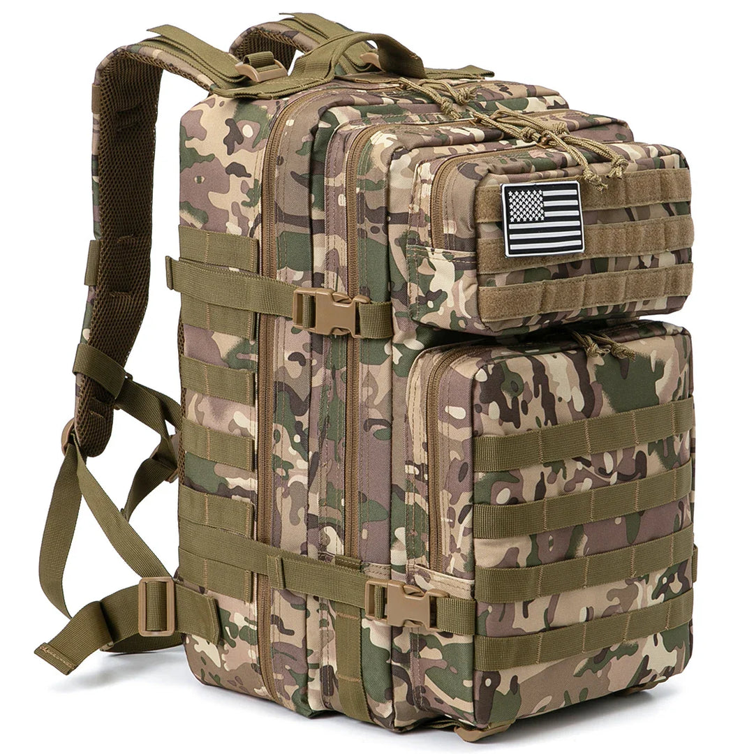 BowLift | TACTICO45 45 L Outdoor Rucksack | Molle-System | 3-Day Capacity | Robust & Multifunctional – Black/Khaki/Olive