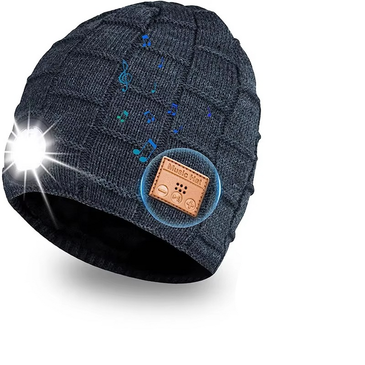 BowLift | Wireless Bluetooth Music Beanie with Built‑In Headphones and LED Light