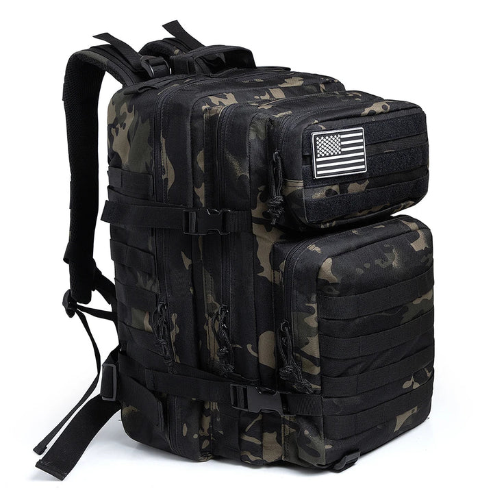 BowLift | TACTICO45 45 L Outdoor Rucksack | Molle-System | 3-Day Capacity | Robust & Multifunctional – Black/Khaki/Olive