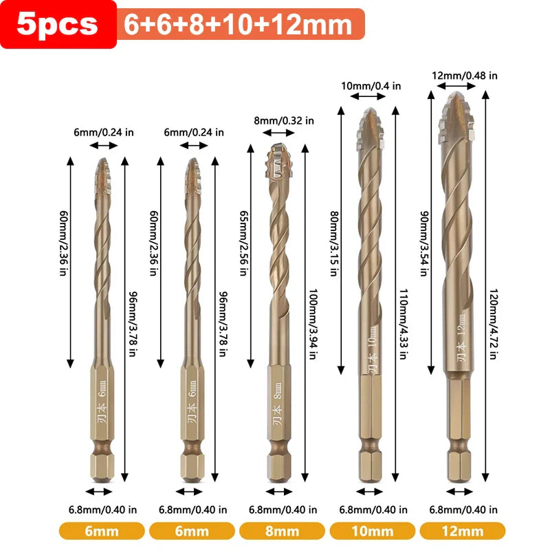 BowLift | Titanium Steel Cross Drill Bit