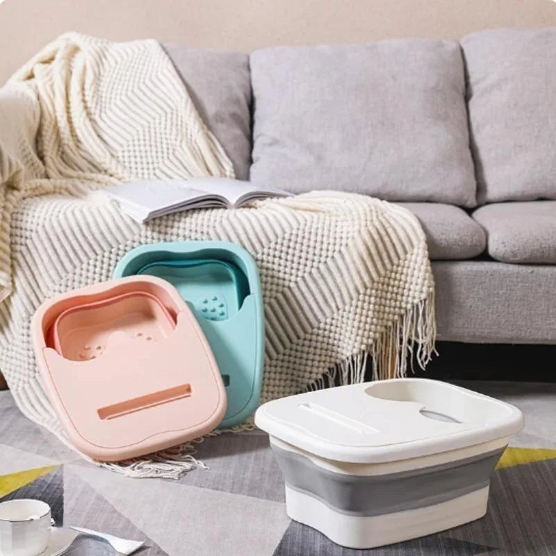 BowLift | Solevia Foldable Foot Bath with Massage Function | Space-saving & sturdy | For foot care, pedicure & relaxation at home