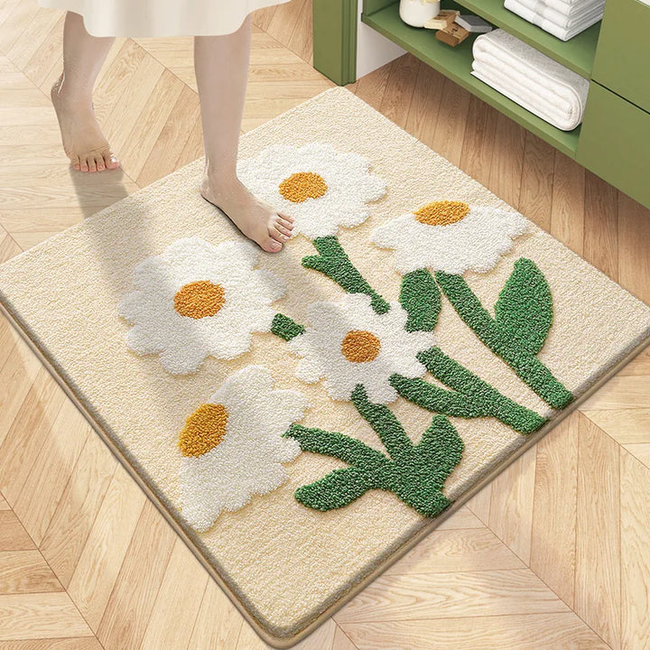 Flower Garden Bath Mat | Bowlift