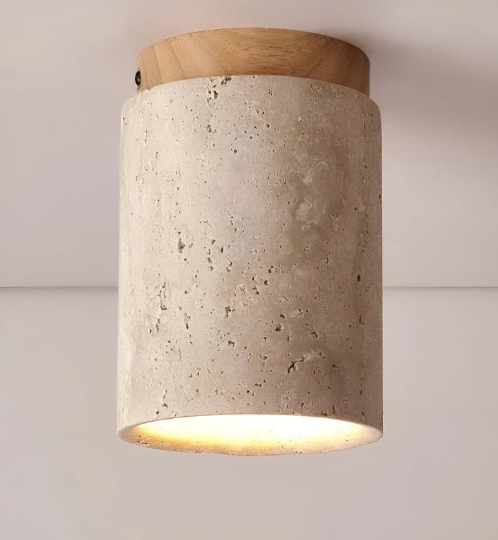 BowLift | ZenElegance Wabi Sabi Luxury Ceiling Lighting - Natural Travertine LED