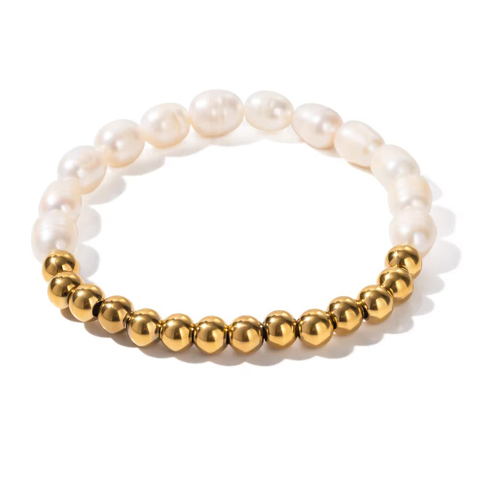 BowLift | 18k Beaded Pearl Split Bracelet