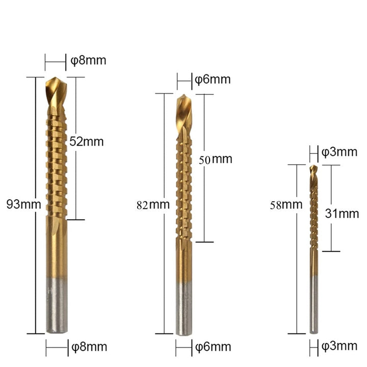 BowLift | 6-piece Titanium Drill Bit Set | For precise drilling through metal, wood, and other materials