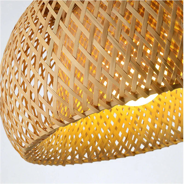 BowLift | Luxora Handwoven Bamboo Pendant Light - Eco-friendly Ceiling Lamp