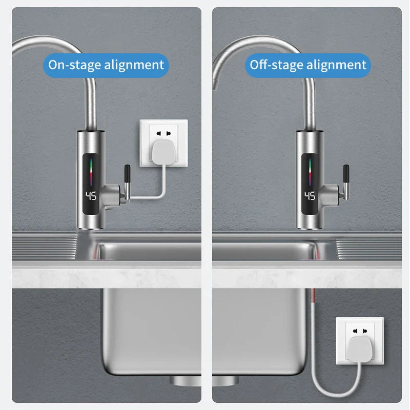 BowLift | Electric Kitchen Faucet with Flow Heater 3000W Stainless Steel