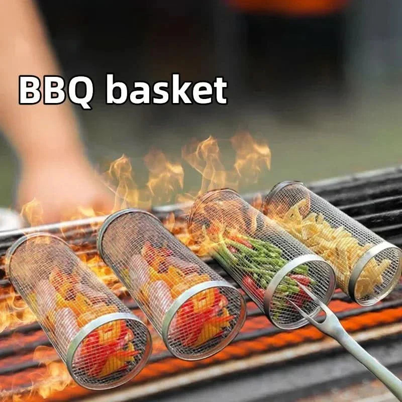 BowLift | GrillEnjoy 360° – Rotating BBQ basket for campfire & grill