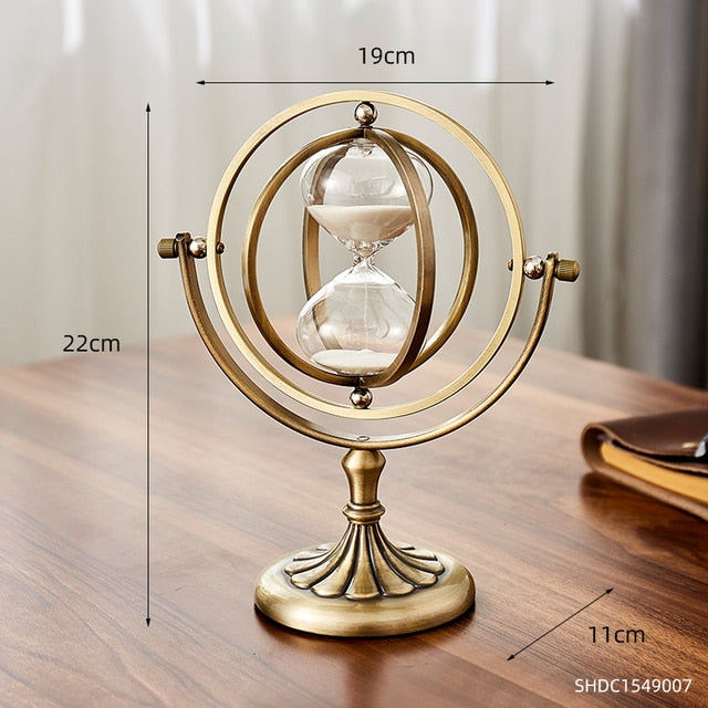 Time Charmer Metal Hourglass Decor | Bowlift