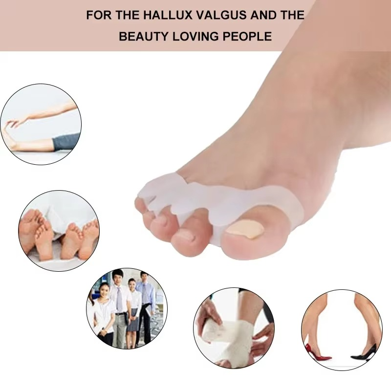 BowLift | Soft Silicone Toe Separators for Bunion Relief and Alignment, 1 Pair