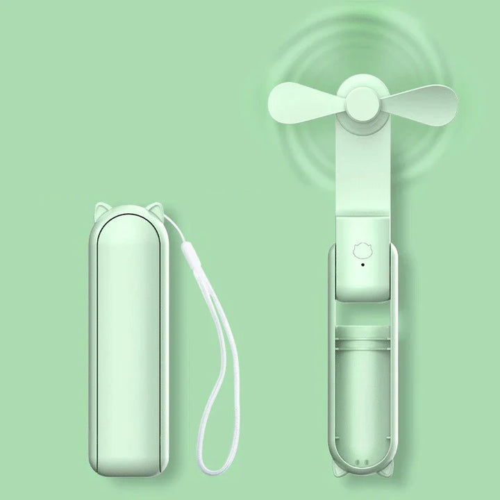 BowLift | Mini Hand Fan Breezella | USB Rechargeable | 3 Speeds | Foldable & Power Bank Function | 2000 mAh Battery