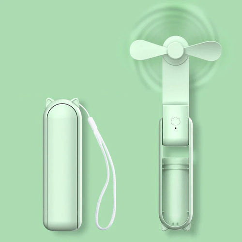 BowLift | Mini Hand Fan Breezella | USB Rechargeable | 3 Speeds | Foldable & Power Bank Function | 2000 mAh Battery