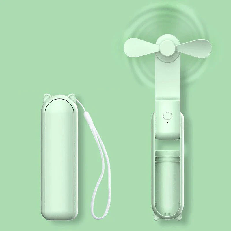 Foldable Mini-Hand Fan with Powerbank and Wristband – FrisMee 2-in-1 | Bowlift