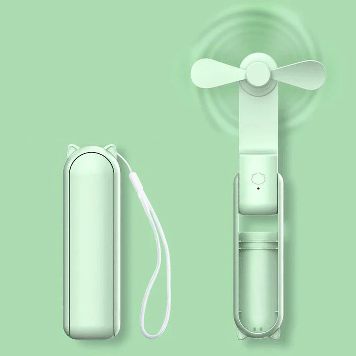Foldable Mini-Hand Fan with Powerbank and Wristband – FrisMee 2-in-1 | Bowlift