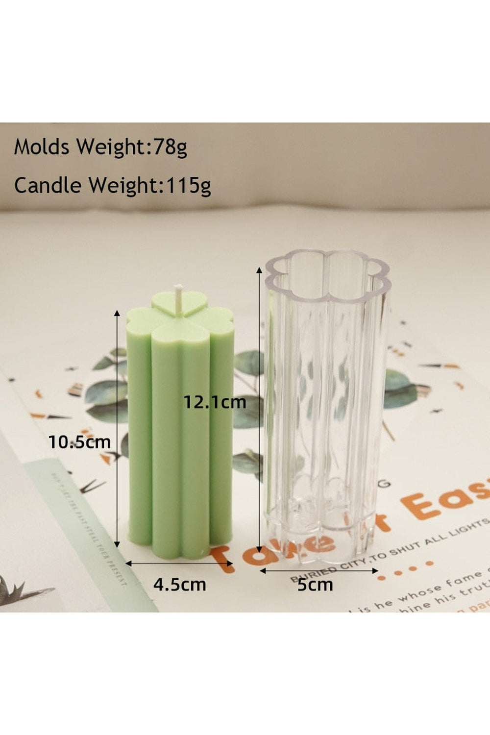 striped column candle shape | Bowlift