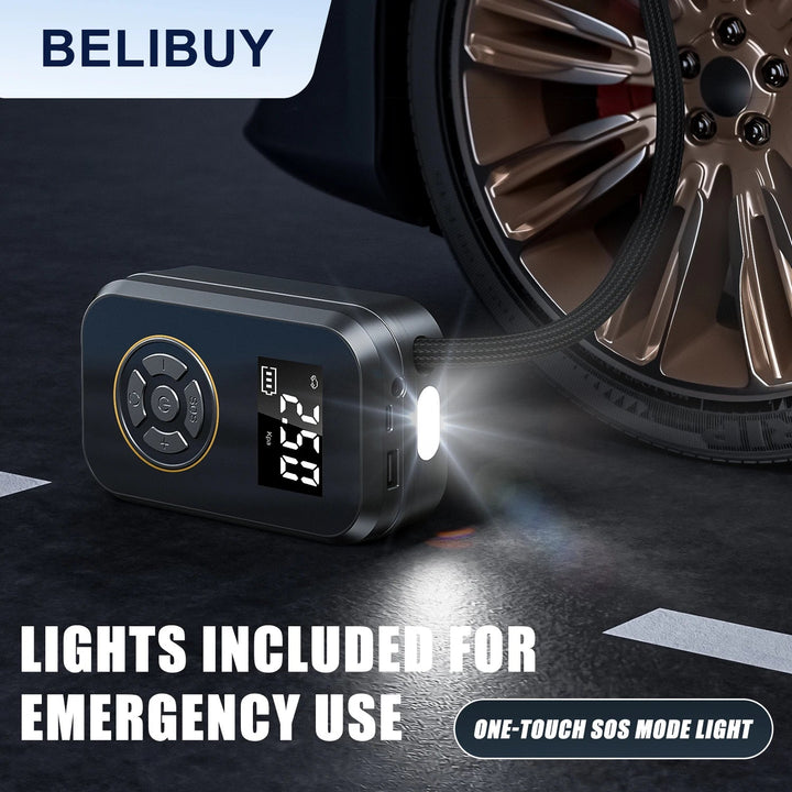 BowLift | AirVolt Go Compressor | Wireless & Rechargeable | Tire Pressure & Power Bank in One | Compact & Mobile
