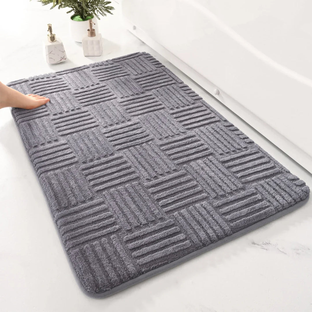 BowLift | Thick Striped Non-Slip Bath Mat with Soft and Absorbent Capability