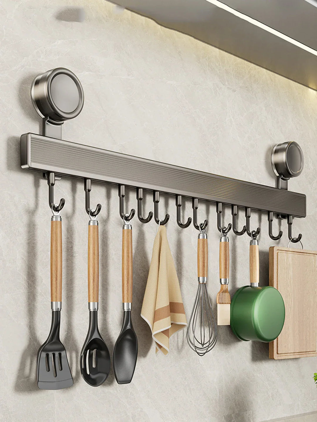 ChefSpace Kitchen Wall Hook Rail Bowlift
