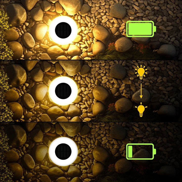 Solar Outdoor Pathway 4-Piece Lights Bowlift