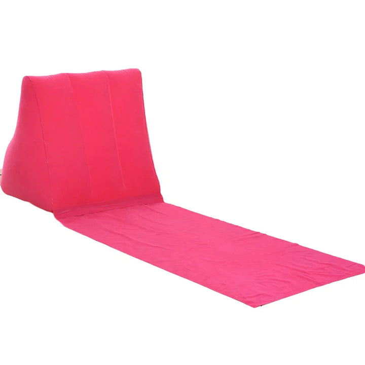 BowLift | AirNiva Inflatable Beach Mat | With Backrest | Foldable & Comfortable | For Travel & Camping