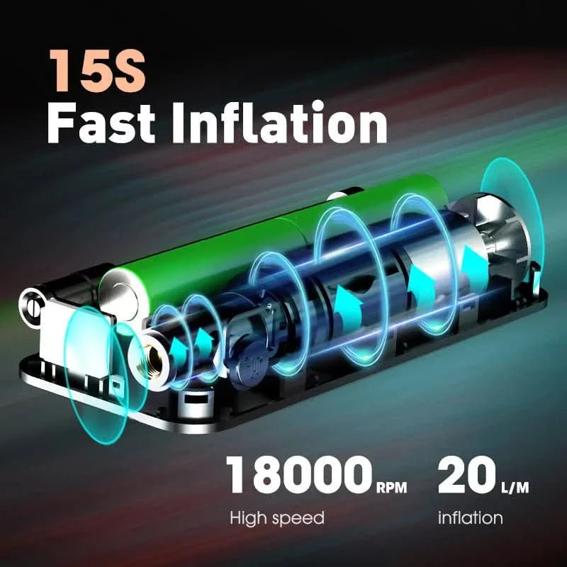 BowLift | Portable rechargeable air pump with 150 PSI for car & bike