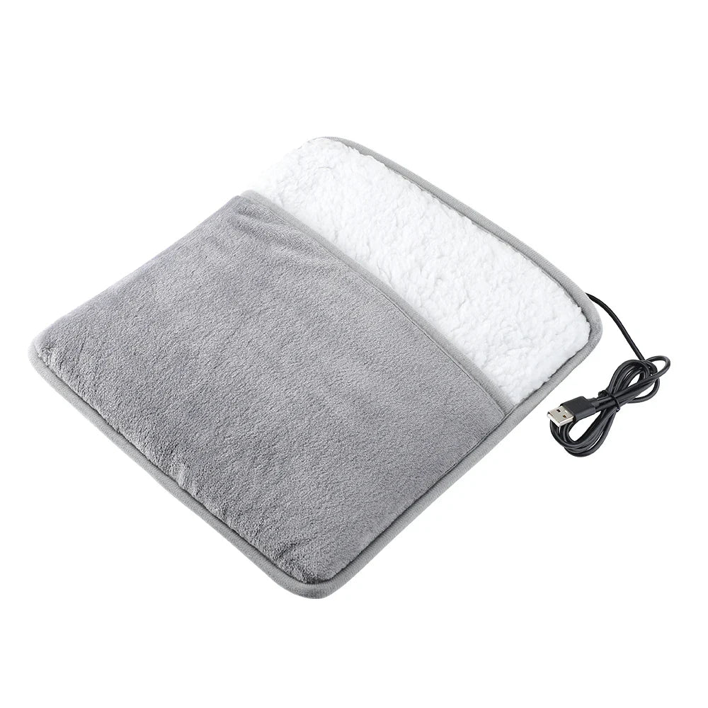 BowLift | WarmStep Electric Foot Heating Mat | USB Heated Foot Warmer | Soft Flannel | Washable & Energy Saving