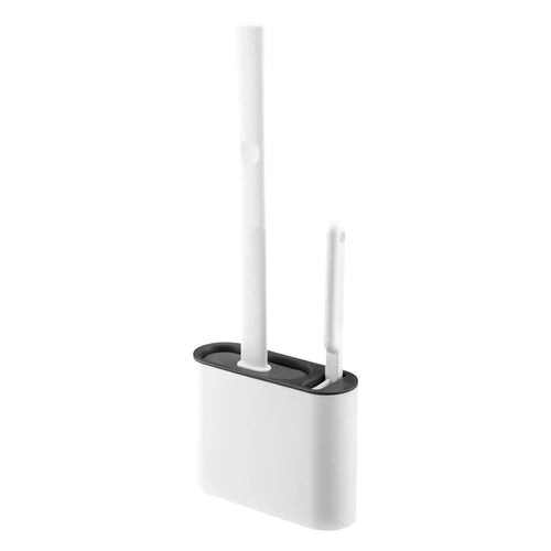 Silicone toilet brush with wall holder | Bowlift