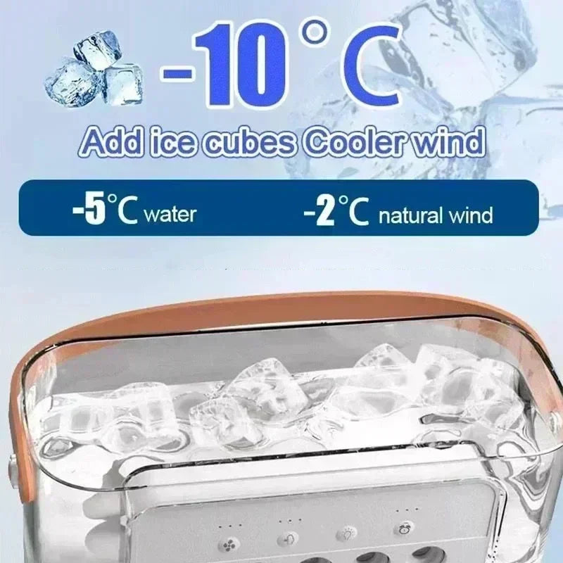 3-in-1 Mini Air Cooler Fan – Portable Household Air Conditioner with LED Night Light, Humidifier, and Adjustable Air for Home & Office | Bowlift