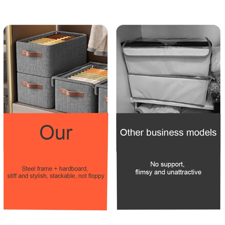 BowLift | Storage box with lid | Stackable | With handle | 47x28x20 cm