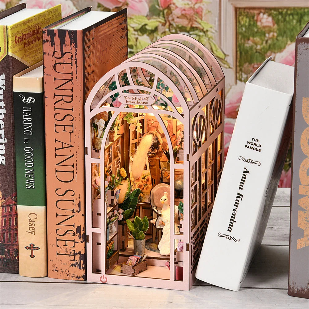 BowLift | SoleCaffè DIY Book Nook | Miniature Coffee House 3D Wood Kit | With LED Lighting | Creative Bookshelf Diorama & Gift Idea
