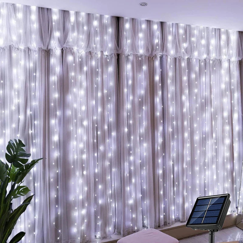 BowLift | LumiGlow Solar Curtain Lights | Waterproof LED String for Outdoor Decor