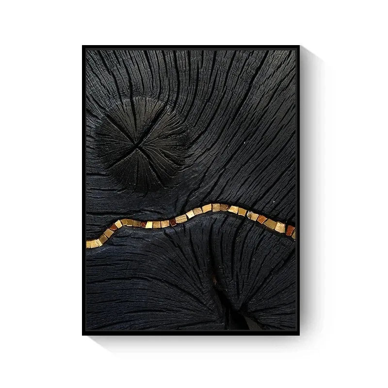 Natural Abstract Wood Tree Rings Wall Art Fine Art Canvas Prints Pictures For Living Room Dining Room Home Office Art Decor | Bowlift
