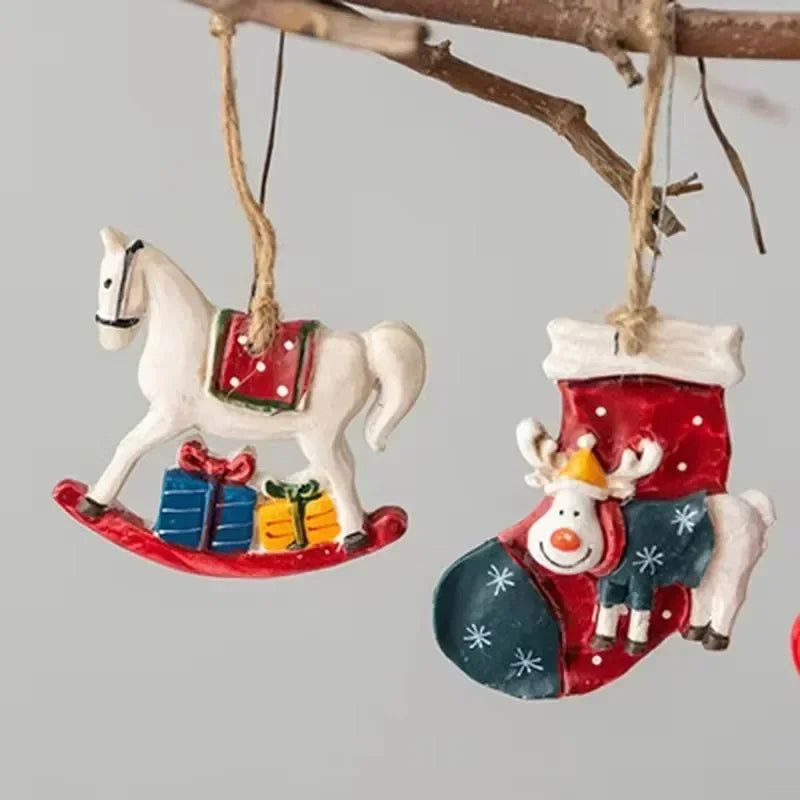 Classic Christmas decoration – Hanging Christmas stockings with moose design | Bowlift