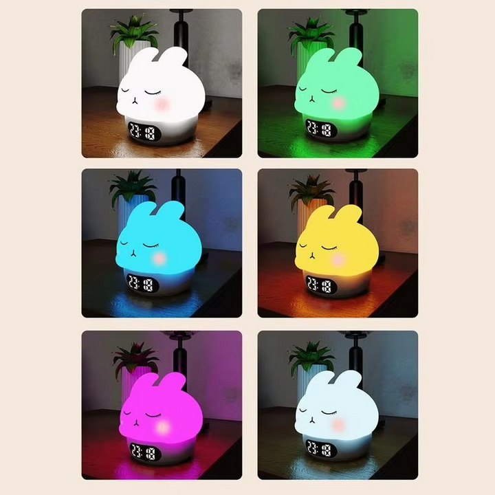 BowLift | Bunny Digital Alarm Clock with Sleep Trainer and Night Light
