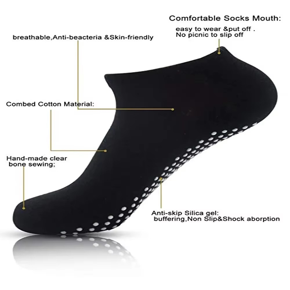 BowLift | Women Anti Slip Cotton Yoga Socks for Trampoline and Sports