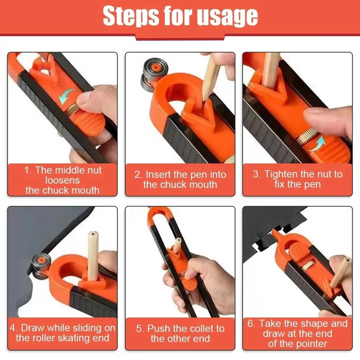 BowLift | Adjustable Precision Contour Gauge with Lock for Expert Woodworking
