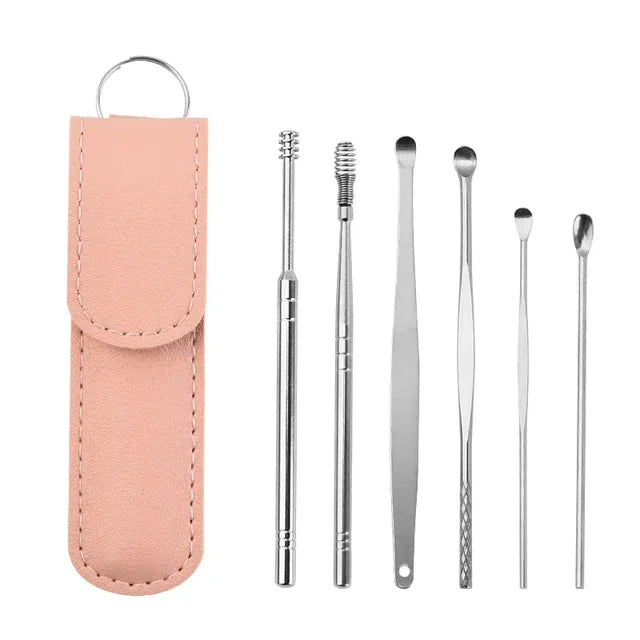 BowLift | Stainless Steel Ear Wax Remover 6Pcs Cleaner Tool Set