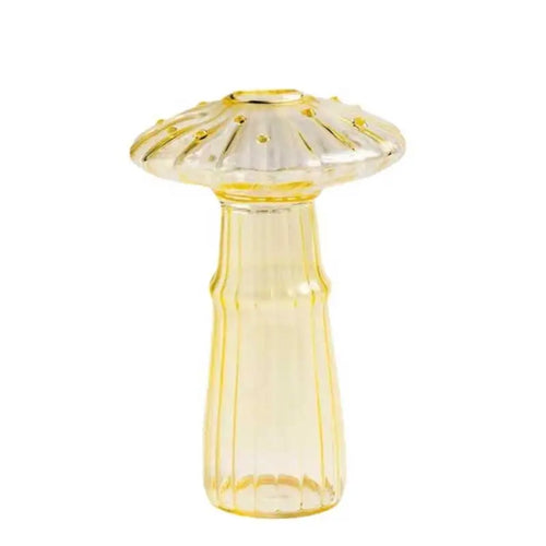 BowLift | Glass Flora Mushroom Vase made of Colored Glass | Creative Design for Hydroponics & Decor | Hand Polished & Transparent | 12×10 cm