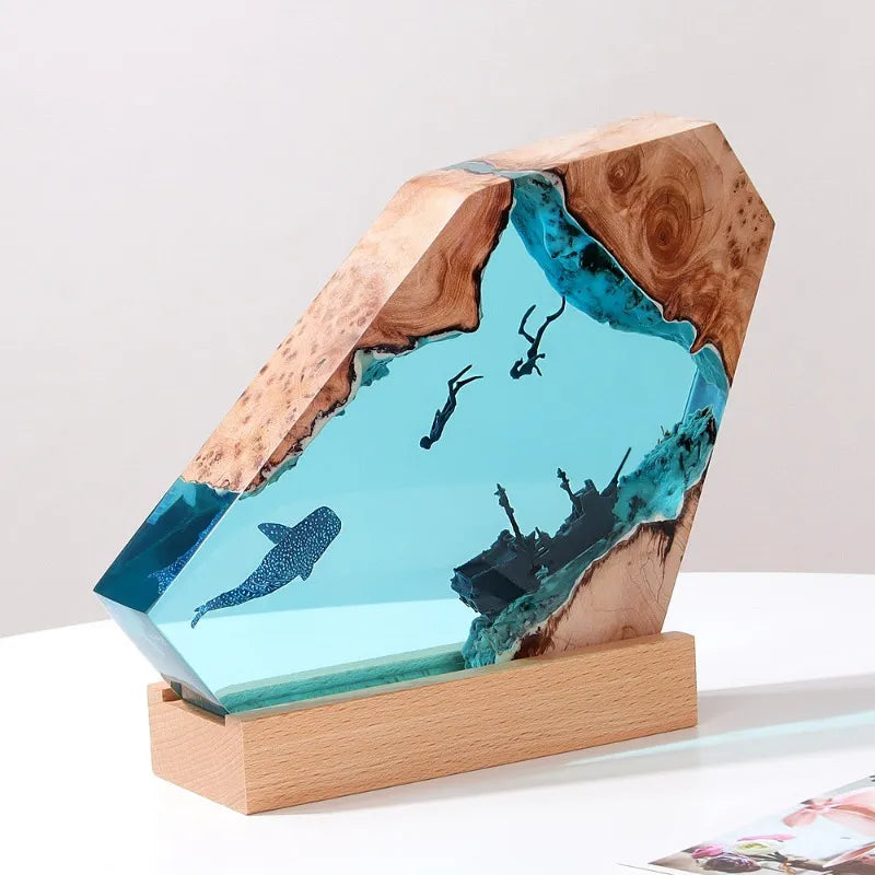 Deep Ocean Resin Decorative Night Lamp | Bowlift