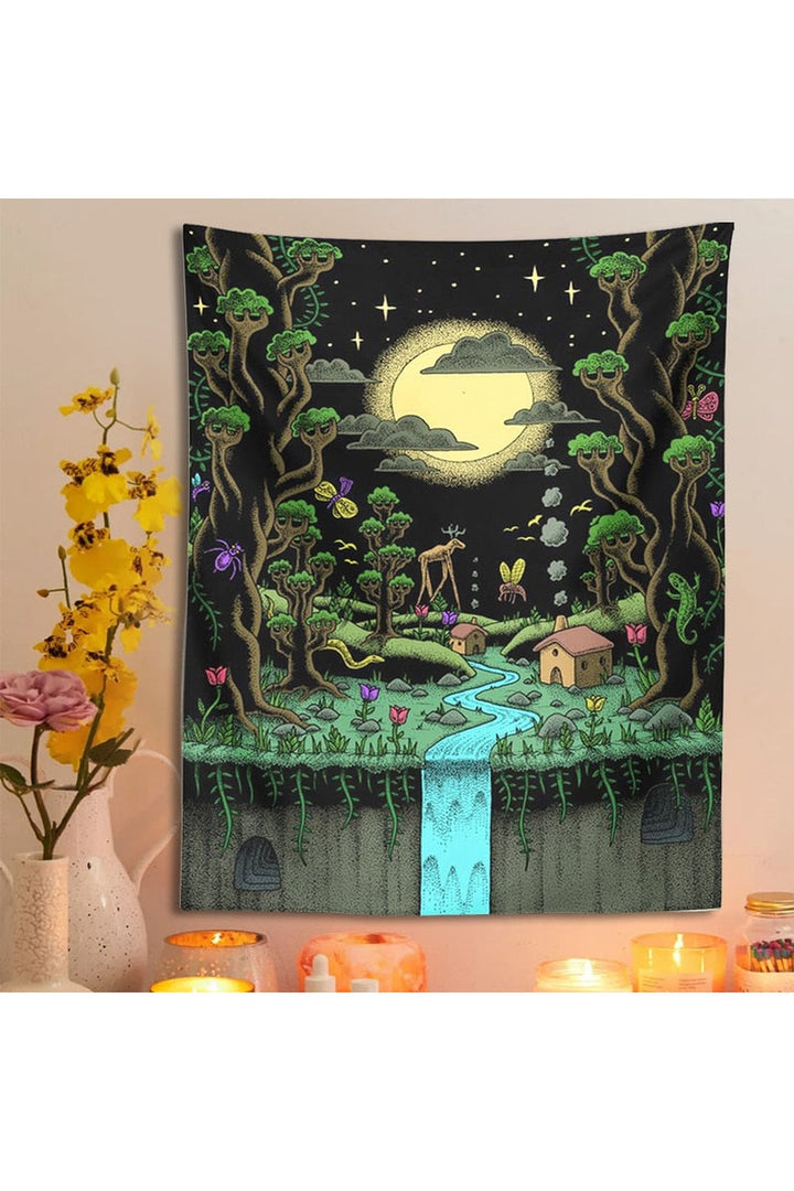 Skull Psychedelic Tapestry | Bowlift