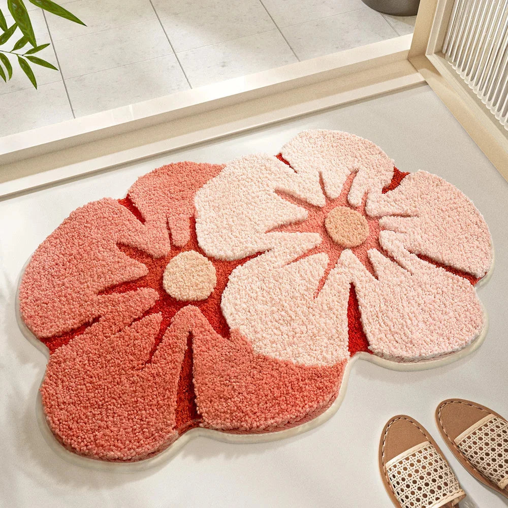 Flower Tufted Bath Mat | Bowlift