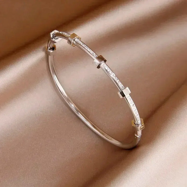 BowLift | Classy Diamond Hex Bangle Bracelet