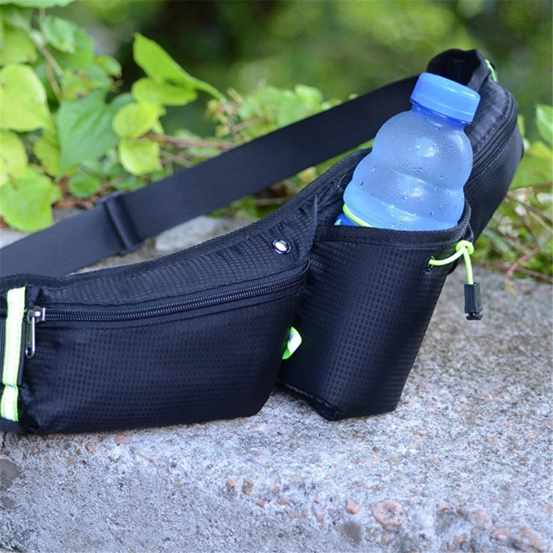 BowLift | RunEase Hydration Running Belt – Waterproof Waist Pack with Bottle Holder & Storage Pockets