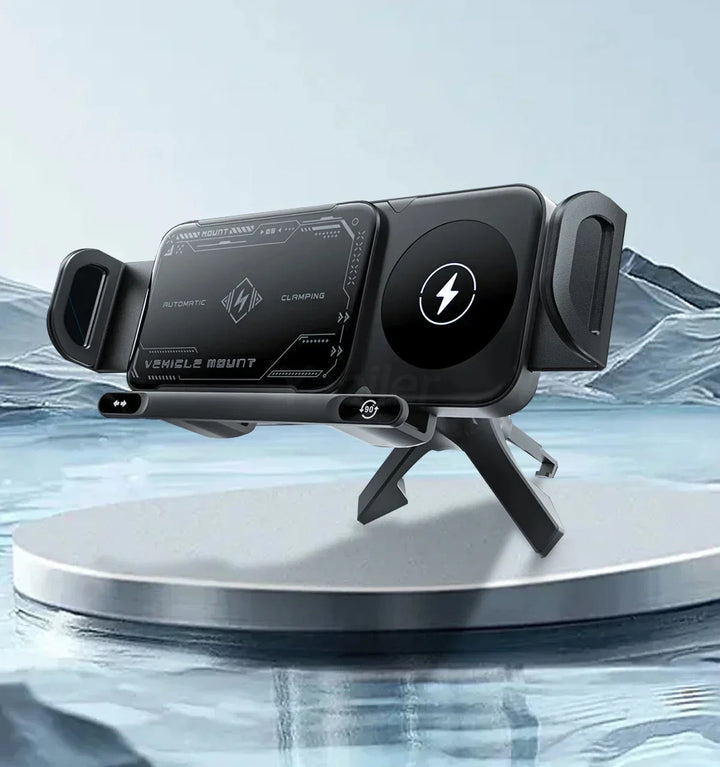 BowLift | Wireless Fast Charger Flip Car Phone Holder