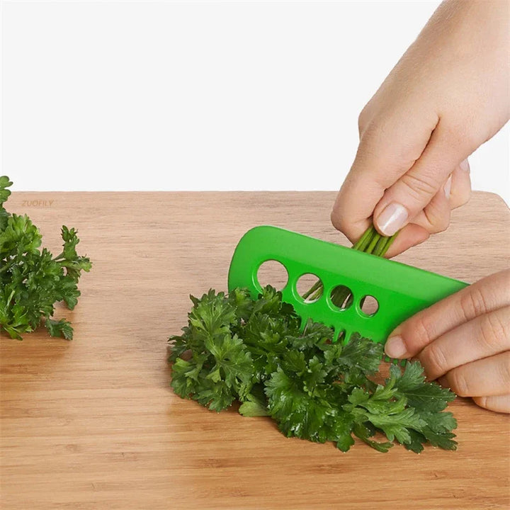 BowLift | Green Quick Herb Remover for Vegetables | 4-in-1 Stripper for Parsley, Cilantro & Co. | Handy Kitchen Assistant made of ABS Plastic