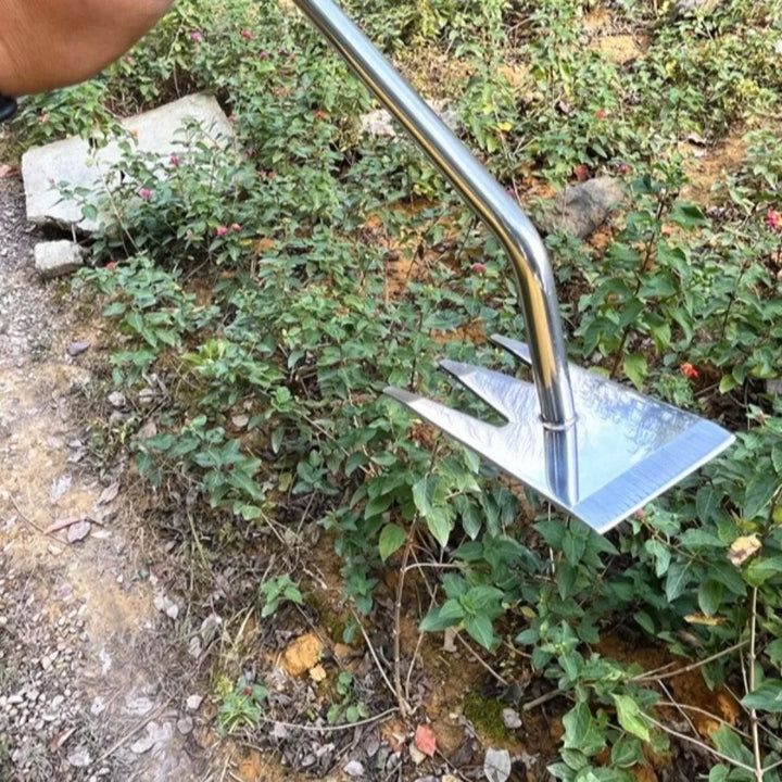 BowLift | Rootix Weed Remover with 3 Tines | Stainless Steel | Ergonomic Handle | For Bed Care & Soil Loosening