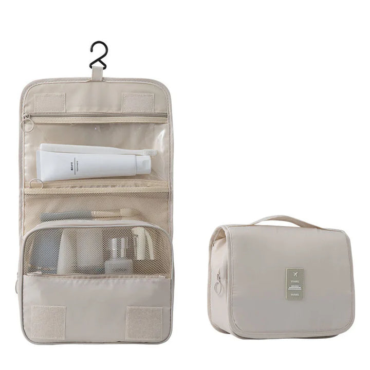 BowLift | Hanging Travel Toiletry Bag with 6 Pockets and Moisture Compartment Water Resistant Polyester