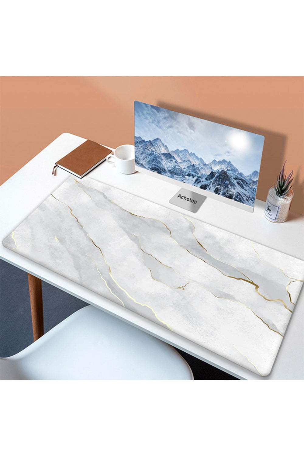 White Art Mouse Pad Desk Mat | Bowlift