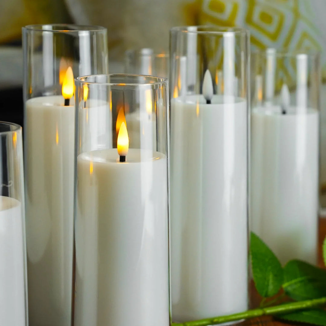 Flameless Acrylic Candle 9-Piece Set Bowlift