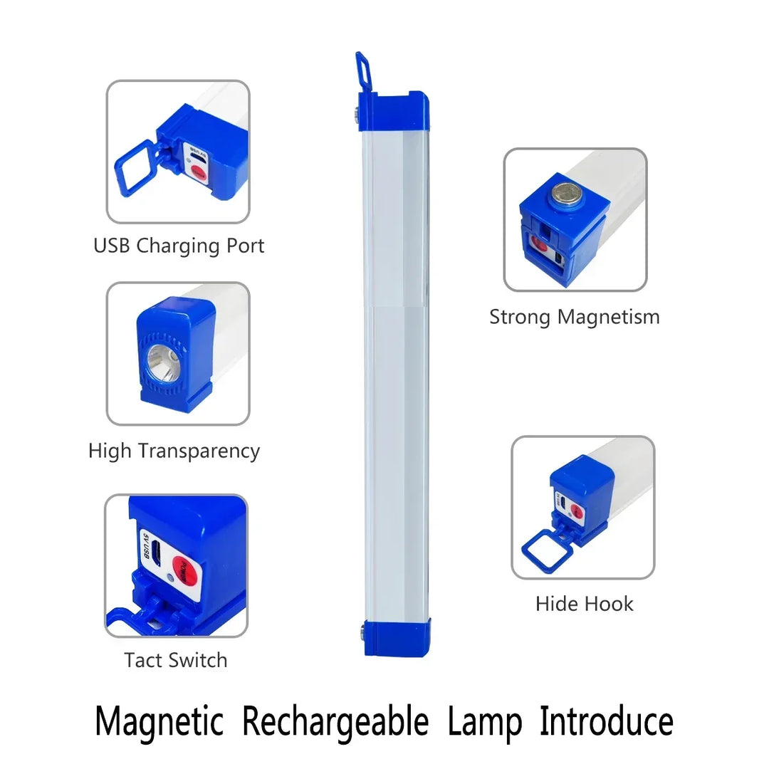 BowLift | MagnaBeam LED Tube | Rechargeable Camping Lamp with Magnet & Hook | 32/52 cm | Portable Emergency Light for Outdoor & Vehicle